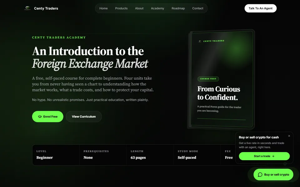 Centy Traders Academy: a free introduction to the foreign exchange market