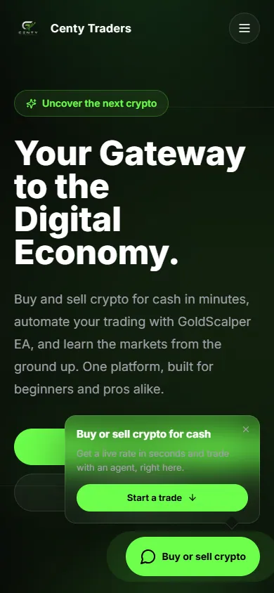 centytraders.com on a phone