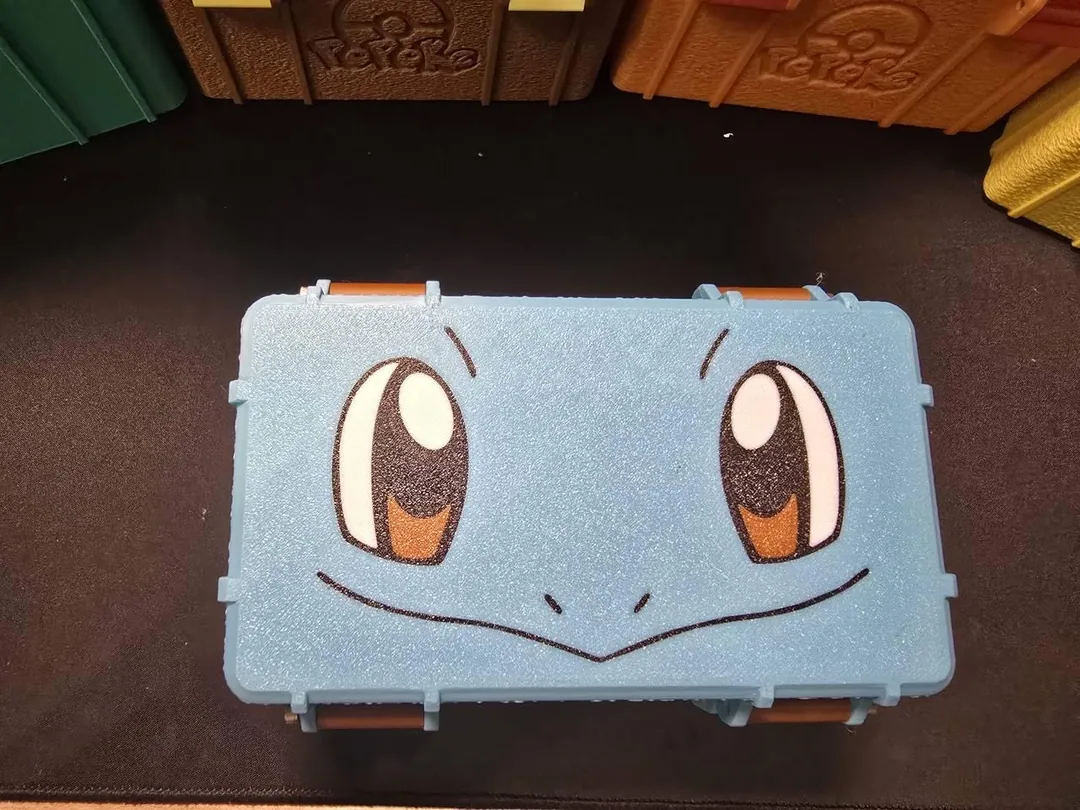 PoPokeBox product photo: a blue collector's storage box